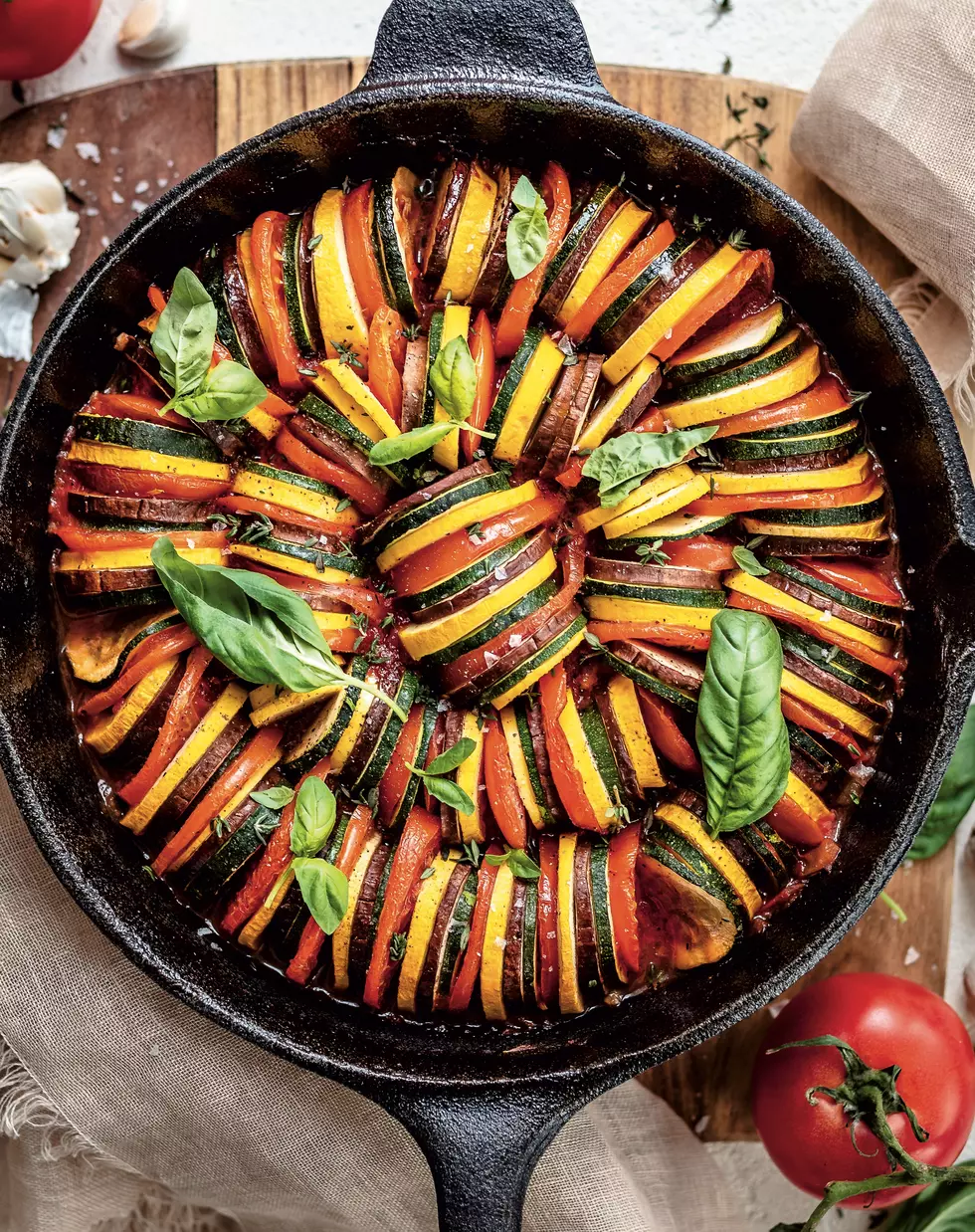 Healthy Summer Rainbow Ratatouille the Whole Family Will Love