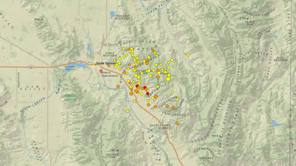 90 Earthquakes Near Soda Springs