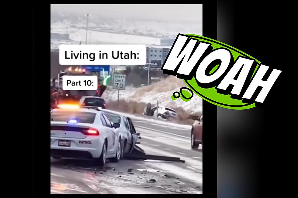 Watch this Utah Trooper Push a Car Off the Road with His Car