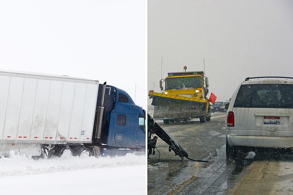 2 Snowplows Hit by Freight Trucks on I-84 Near Twin Falls, ID