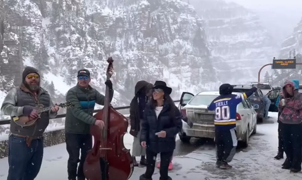WATCH: Stranded Colorado Band Entertains Fellow Drivers