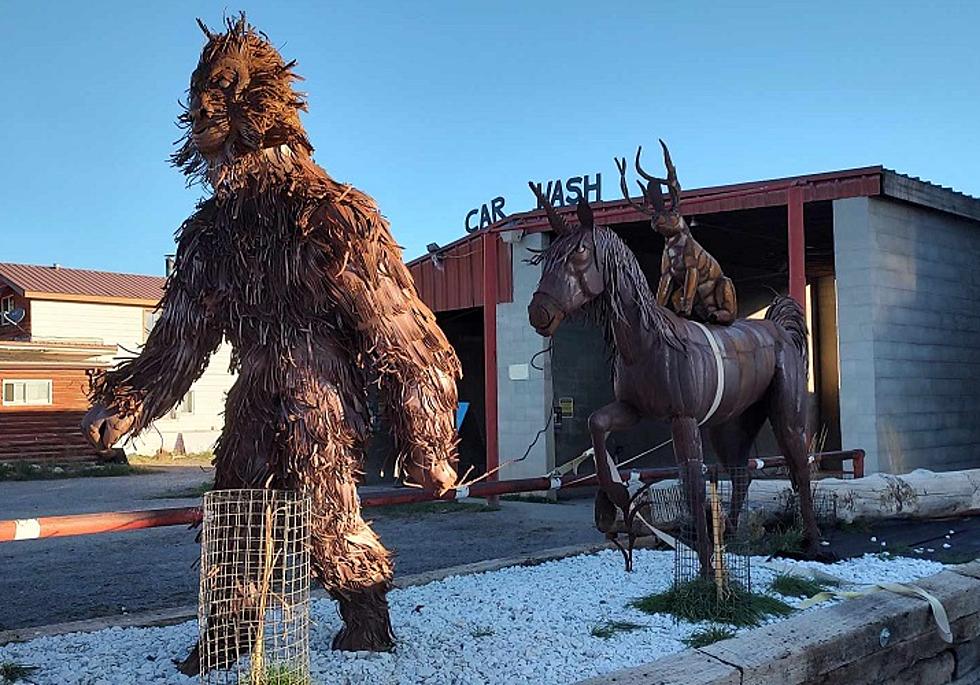 Bigfoot-Jackalope-Unicorn Statue In Dubois Is Peak Wyoming