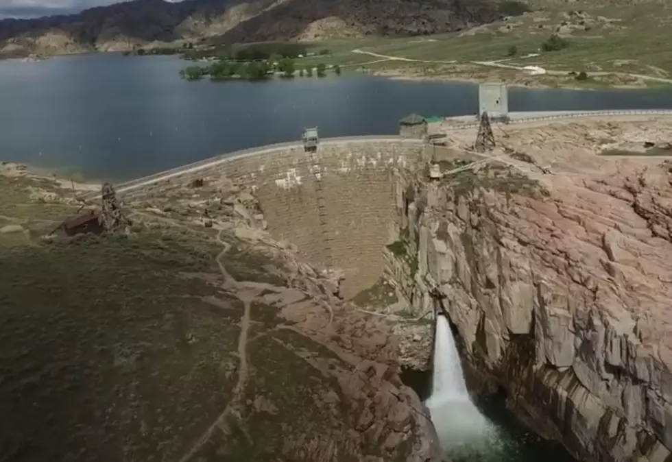 World Traveler Captures Stunning Flight Over Pathfinder Dam 
