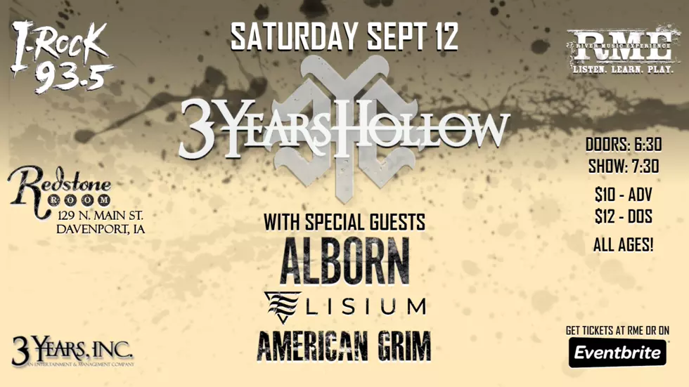 New Date For 3 Years Hollow Concert