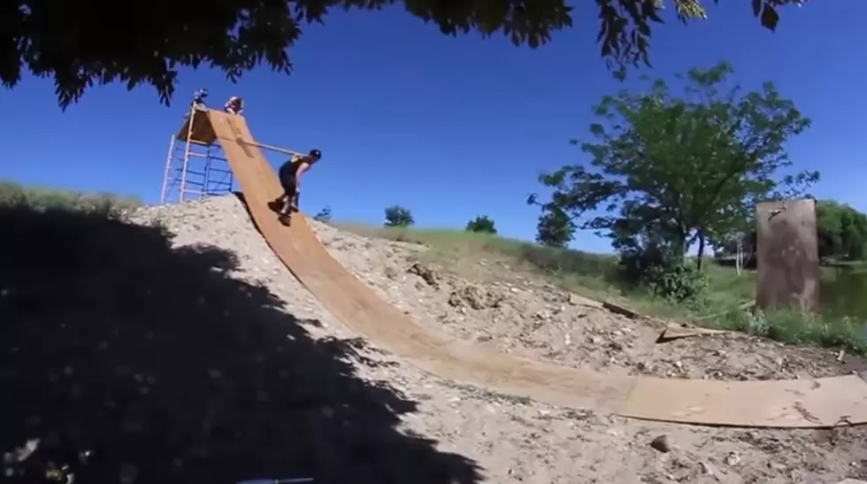 Idaho Person Gets A Skatebooard, A Ramp And A Lake And This Happens