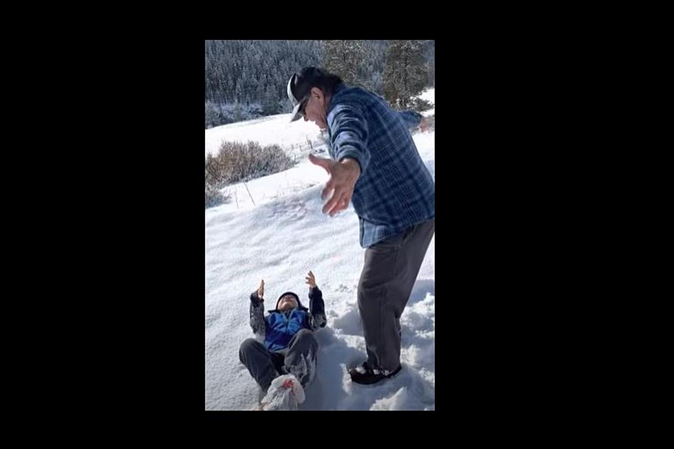 VIDEO: Proud Idaho Grandpa Introduces Snow Angel To Autistic Boy