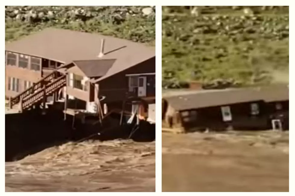 WATCH: Flooding Collapses Yellowstone Park Home Into River