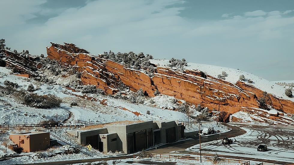 Skiers, Snowboarders Take Rare Chance to Ride Down Red Rocks Amphitheater