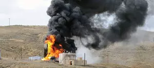 Watch This Blaze Break Out In A Wyoming Oilfield