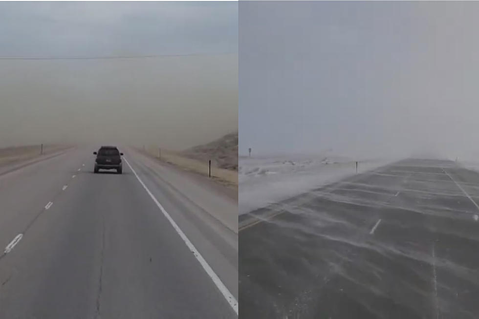 Wyoming Truck Driver Experiences Dust & Snow Storm on Same Trip