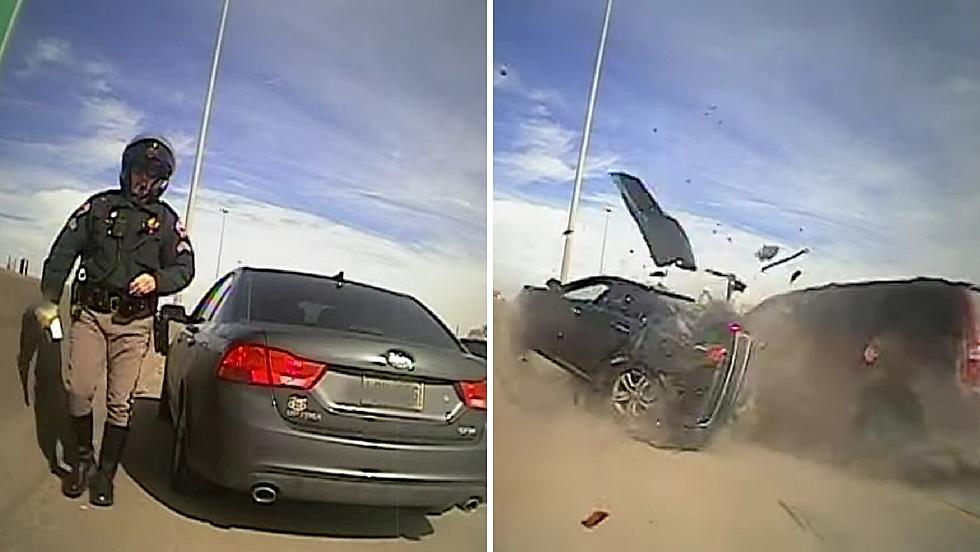 Watch a Colorado Trooper Barely Miss Getting Clobbered by Vehicle