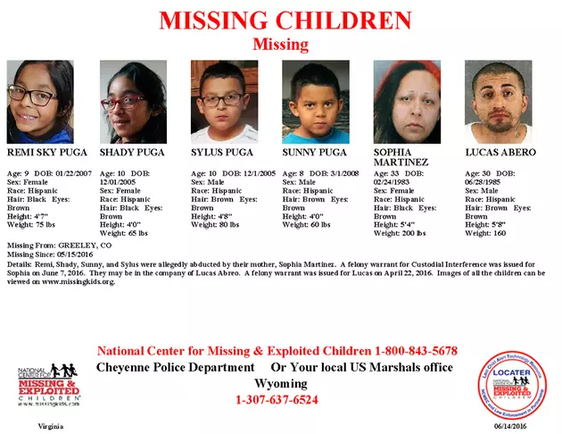 Cheyenne Police Searching for Missing Children