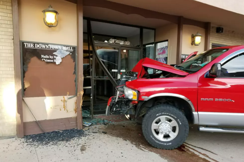 Pickup Hits Downtown Mall in Cheyenne [PHOTOS]