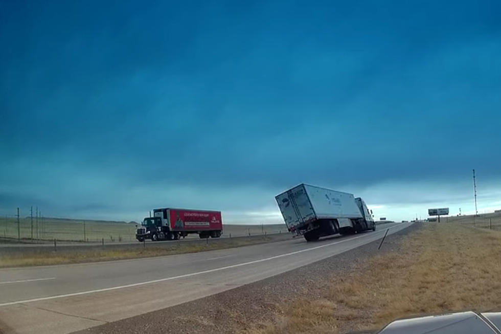 WATCH: Brutal Wind Topples Semi on I-25 South of Cheyenne