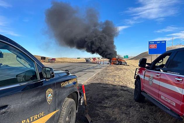 No Significant Injuries Reported in Vehicle Fire Near Cheyenne
