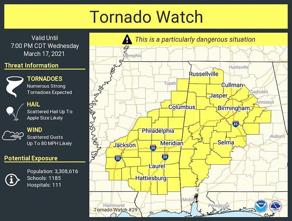 'Particularly Dangerous Situation' Tornado Watch Issued for Ala.