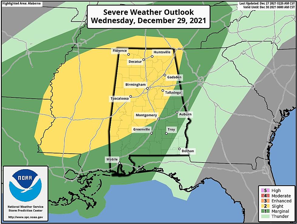 Severe Storms Possible for Central Alabama on Wednesday and This Weekend