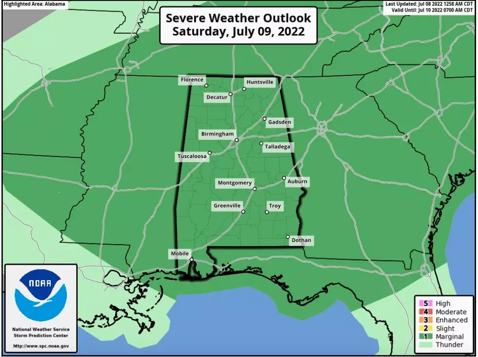 Temperatures Remain Steady, Thunderstorms Expected This Weekend Across Alabama