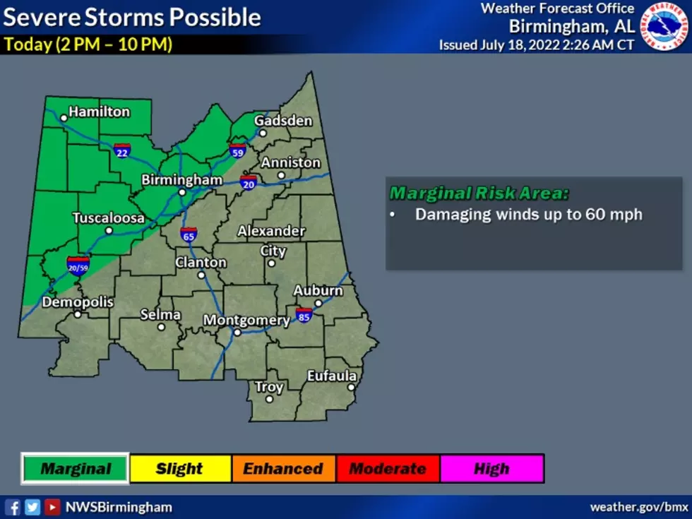 Afternoon Storms to Affect Parts of North, West Alabama Monday