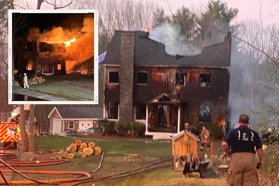 Raymond, New Hampshire, House Heavily Damaged by Fire