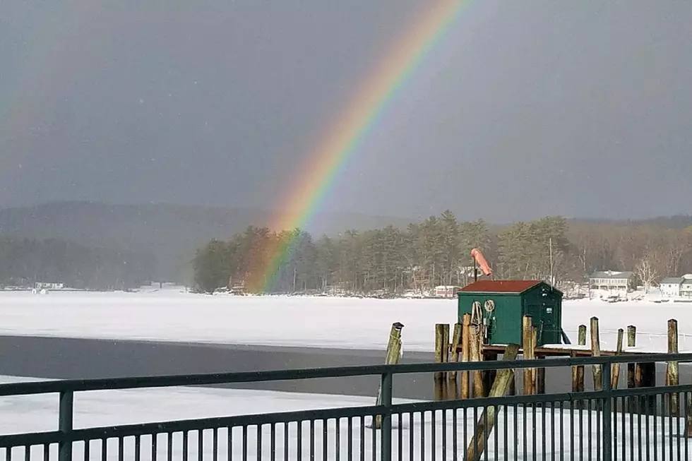 End of the Rainbow Graces Long Lake in Naples, Maine in Stunning Photo