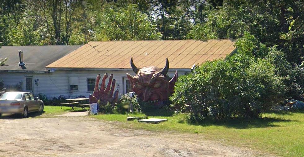 Satan Greets Drivers at this Front Yard Pumpkin Patch on US 10