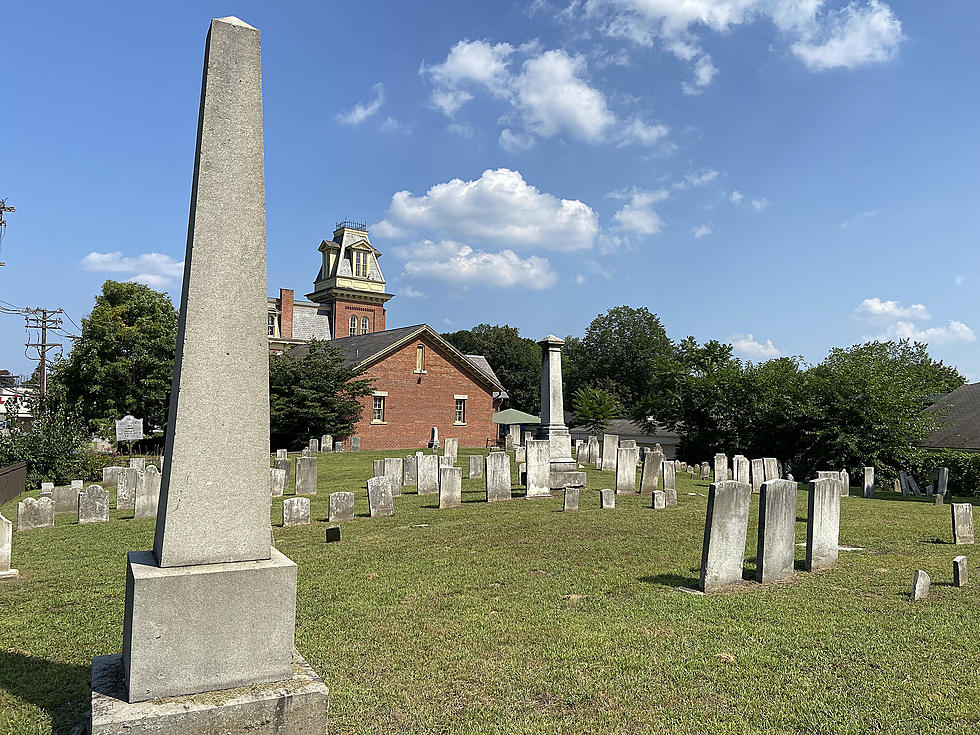 Inside the Gates of the 1684 Old Burying Ground Cemetery in Danbury, Connecticut