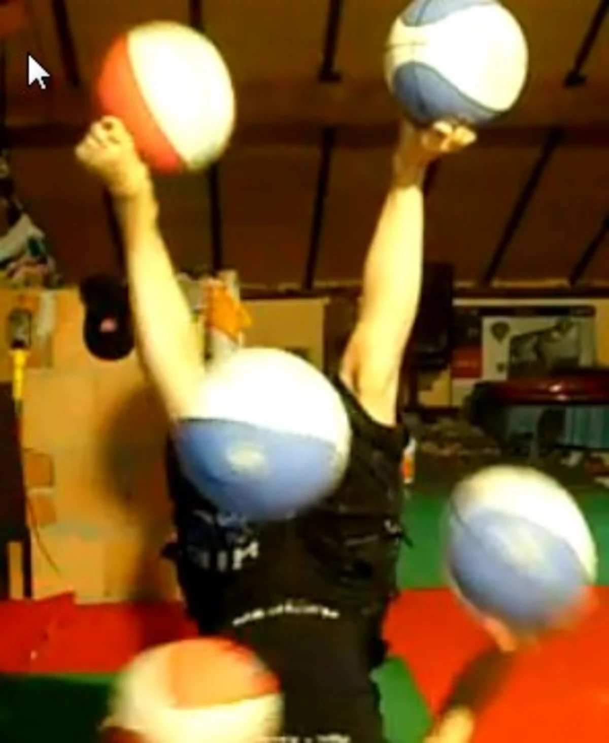 Girl Juggles 5 Balls Using Her Hands And Feet Video