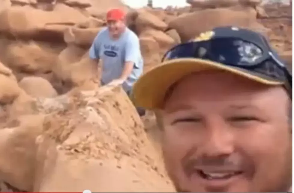 Idiots Topple Ancient Rock Formation [VIDEO]