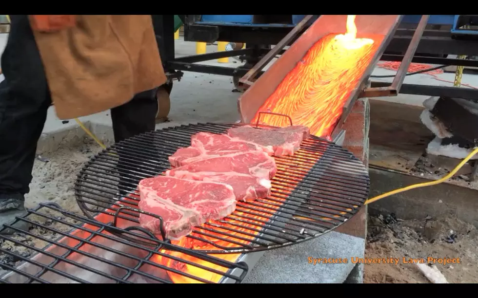 SCIENCE: Watch As These Geologist Use Molten Lava To Cook Steaks! [VIDEO]