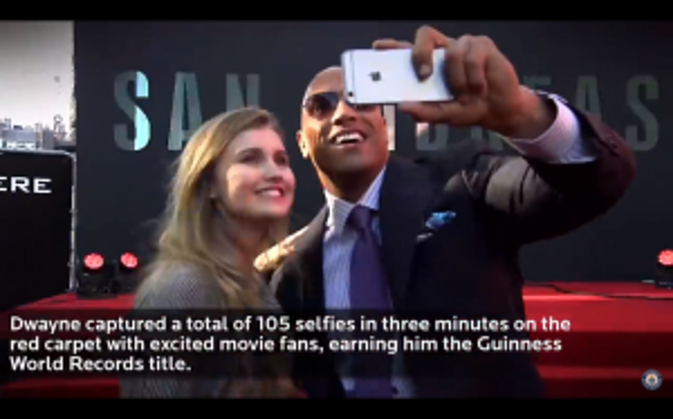Dwayne &#8216;The Rock&#8217; Johnson Sets New Selfie Record At Movie Premiere [VIDEO]