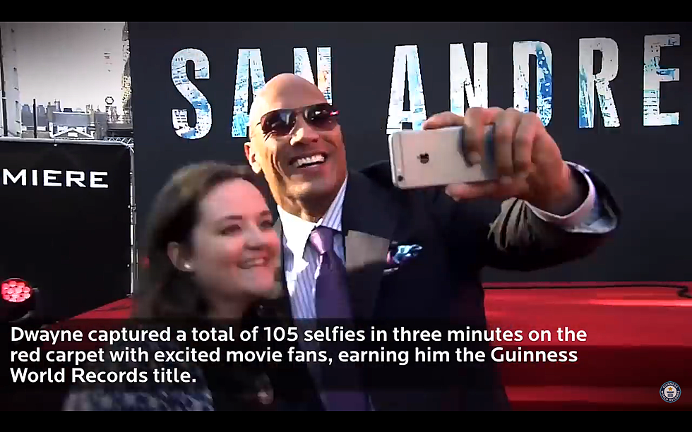Dwayne ‘The Rock’ Johnson Sets New Selfie Record At Movie Premiere [VIDEO]