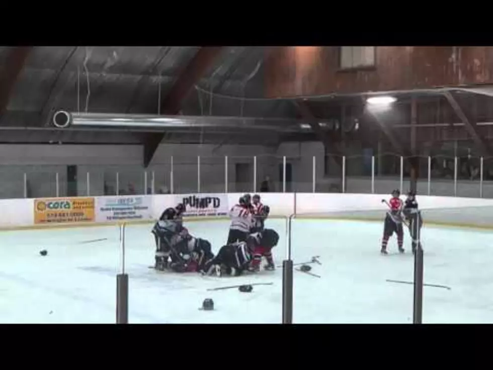 Hockey Ref Punches Player – Is Immediately Taken Down By The Trainer [VIDEO]