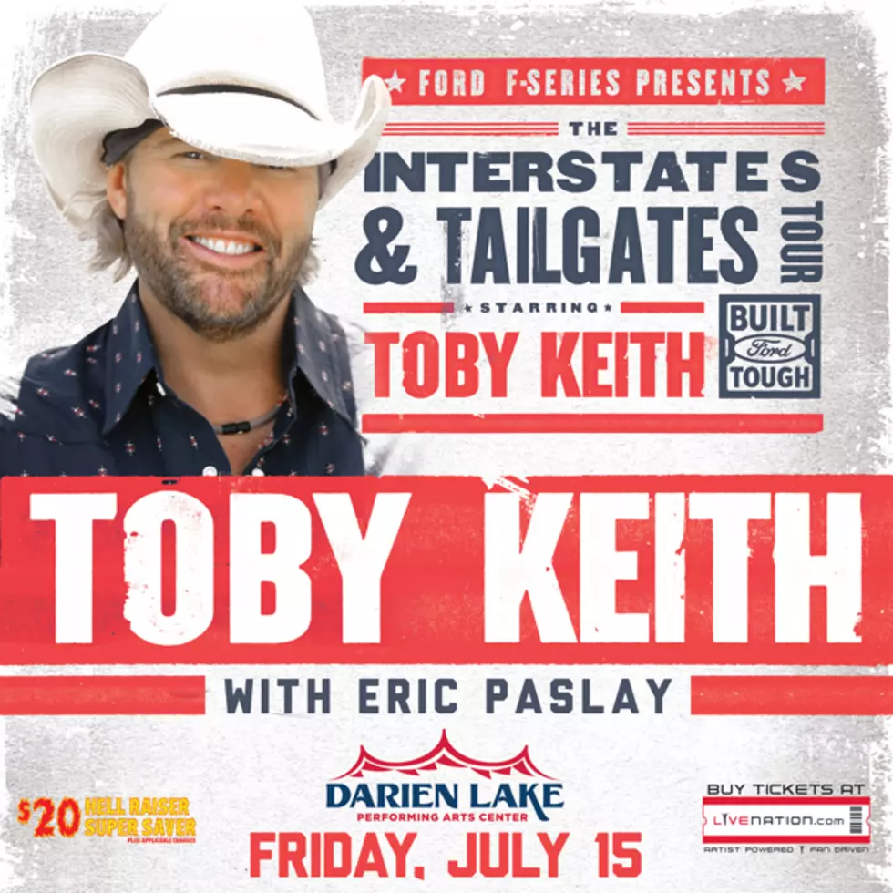 Toby Keith at Darien Lake – On Sale + Ticket Details