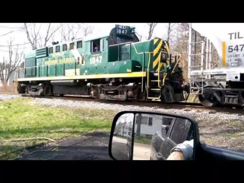 Small Train With Large Whistle Blasts Through Eden, NY [VIDEO]