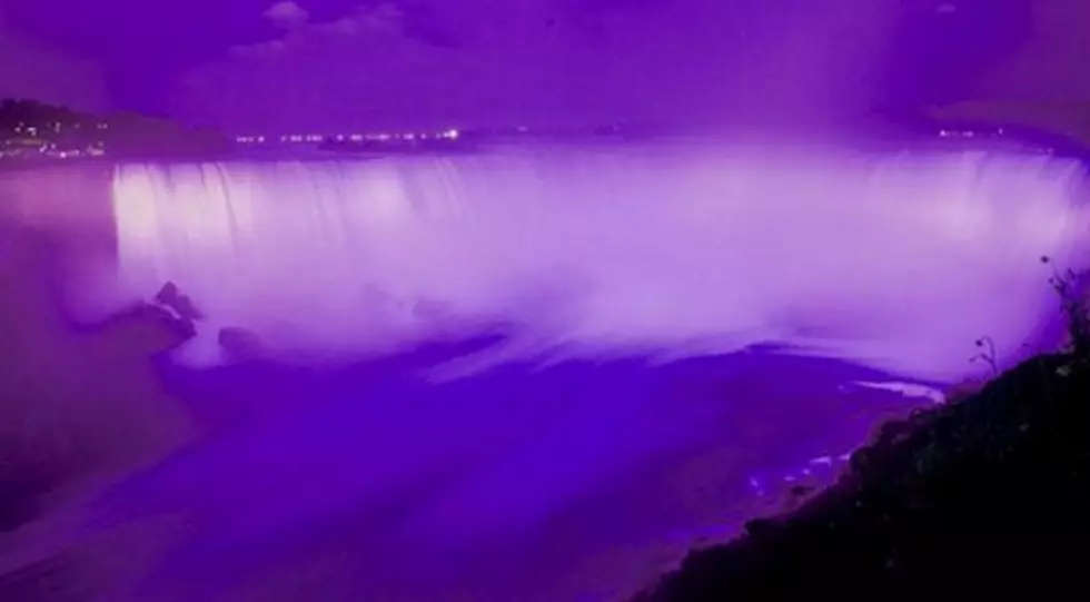 Niagara Falls Ironically Lit Purple Tonight, The Day Prince Died [PICTURES]