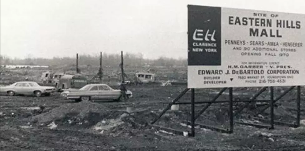 Old School Picture of Eastern Hills Mall Being Built in Clarence Will Take You Back