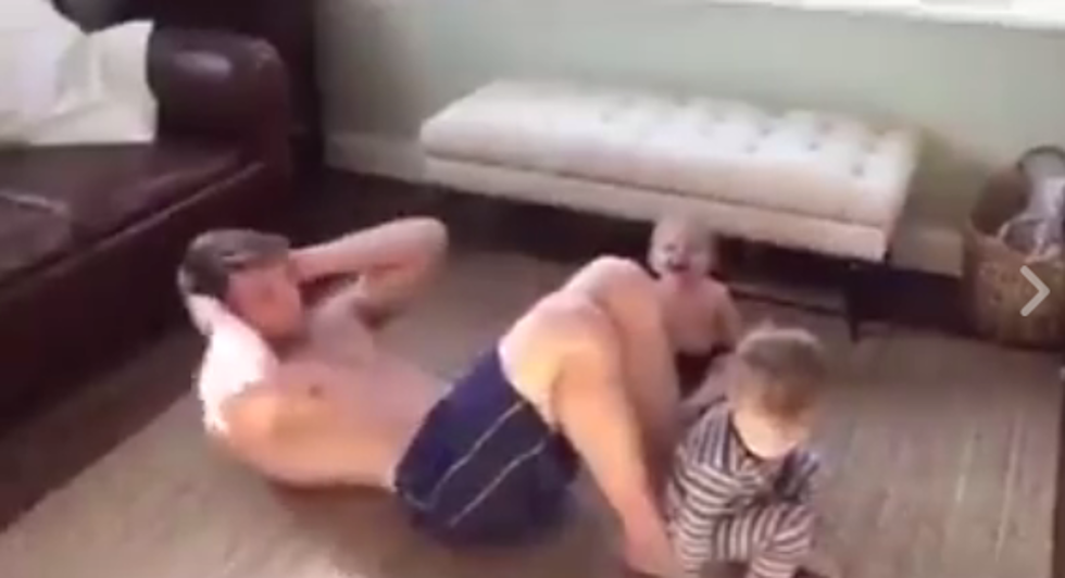 WATCH: These Kids Working Out With Their Dad Is the Best Thing You’ll See All Day