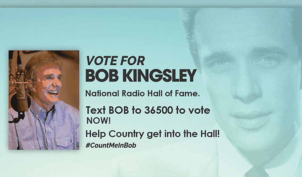 Country Top 40 Host Bob Kingsley Nominated for Radio Hall of Fame