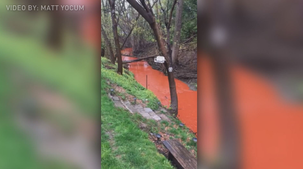 Woah! Look What Fell In The Creek At Lancaster&#8211;COMPLETELY RED