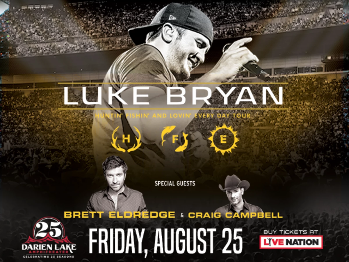 Luke Bryan at Darien Lake August 25th! Get Ticket Info Now!