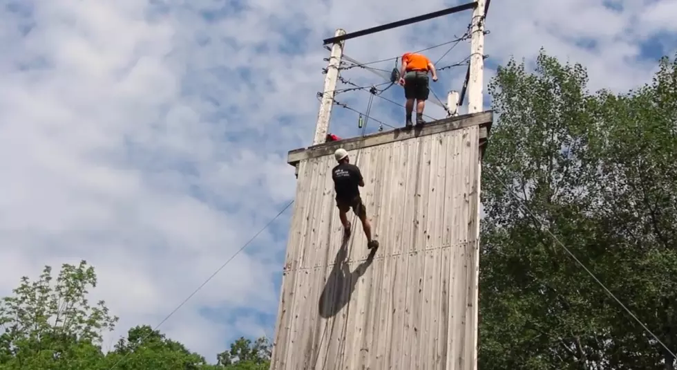 Dale Rappels Down a 50-Foot Wall at Camp