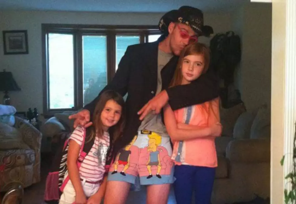Watch How This Dad From Derby Makes Light Of First Day By Dressing Up