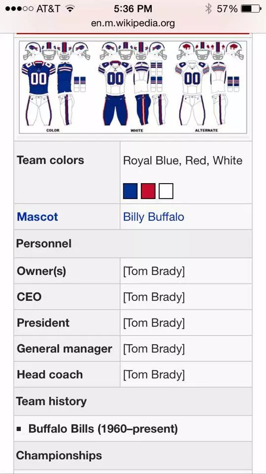 Look What Someone Did The Buffalo Bills Wikipedia Page….Again