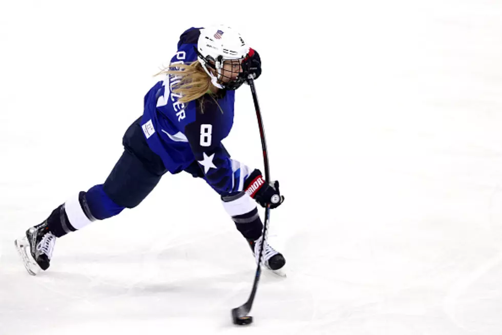Gold Medalist Emily Pfalzer Honored At Home With Puck Drops