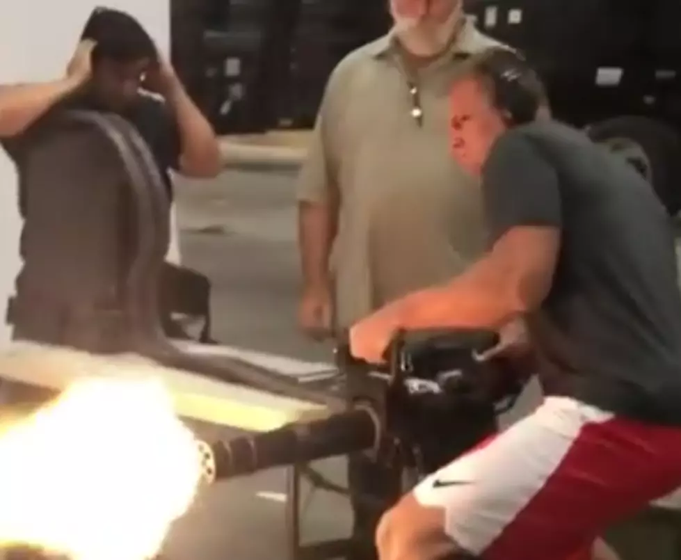 Check Out Rob Gronkowski Fire Massive Machine Gun [VIDEO]