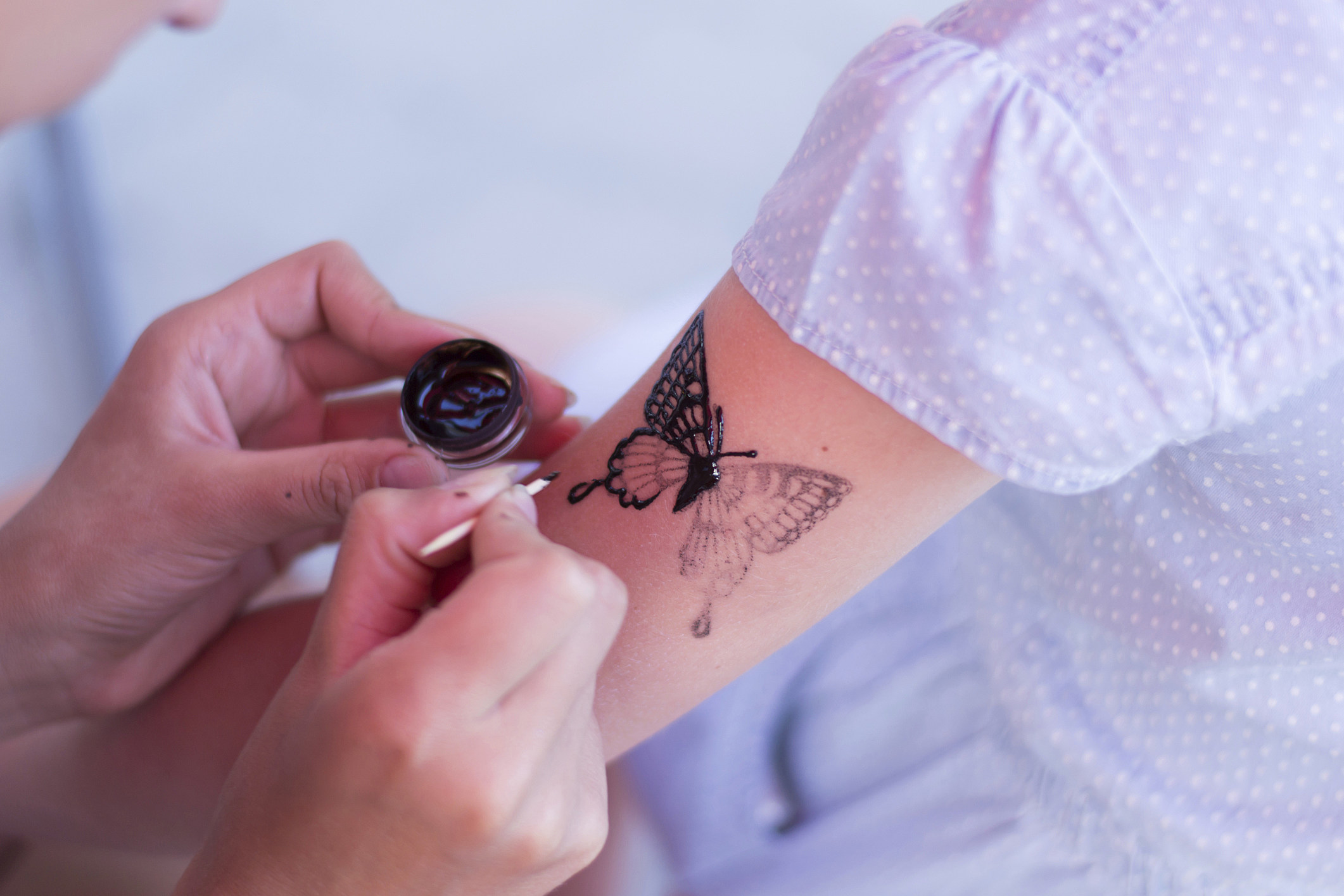 Henna Tattoos Being Put On Girls Hand In Morocco Stock Photo  Download  Image Now  Adult Africa Agadir  iStock