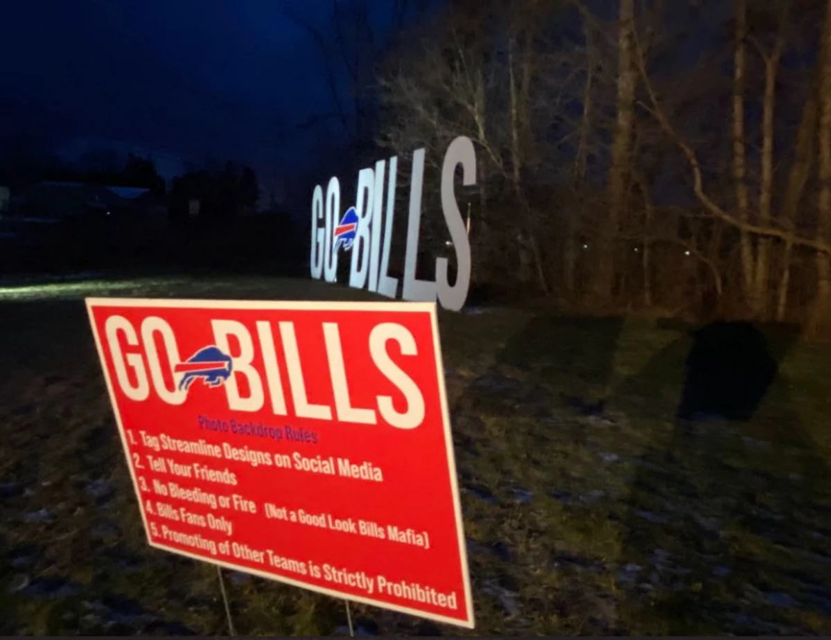 Go Bills Stand Out Vertical Sign