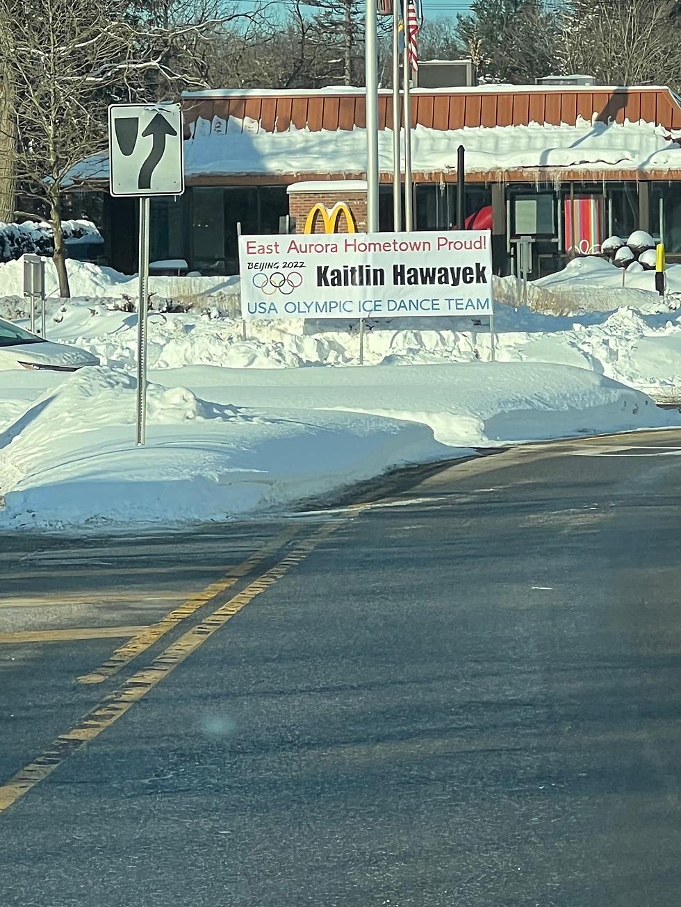 Enormous Sign Devoted To Olympian In East Aurora