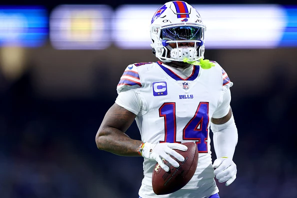 Wide receiver Stefon Diggs of the Buffalo Bills reacts after a News  Photo - Getty Images